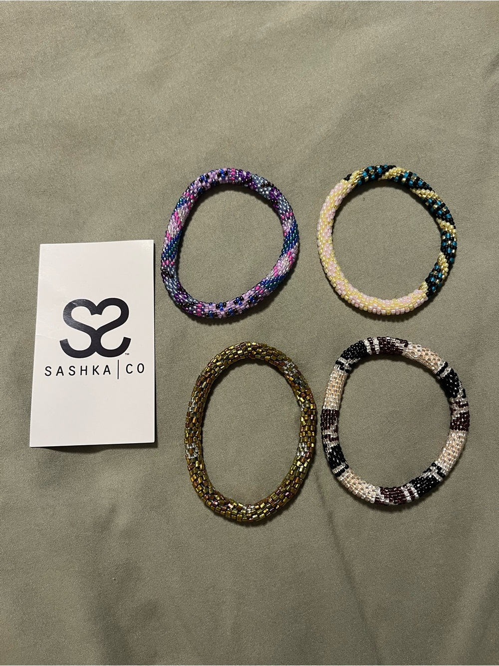 Sashka Co Beaded Stretch Bracelet Set - Multi-Color